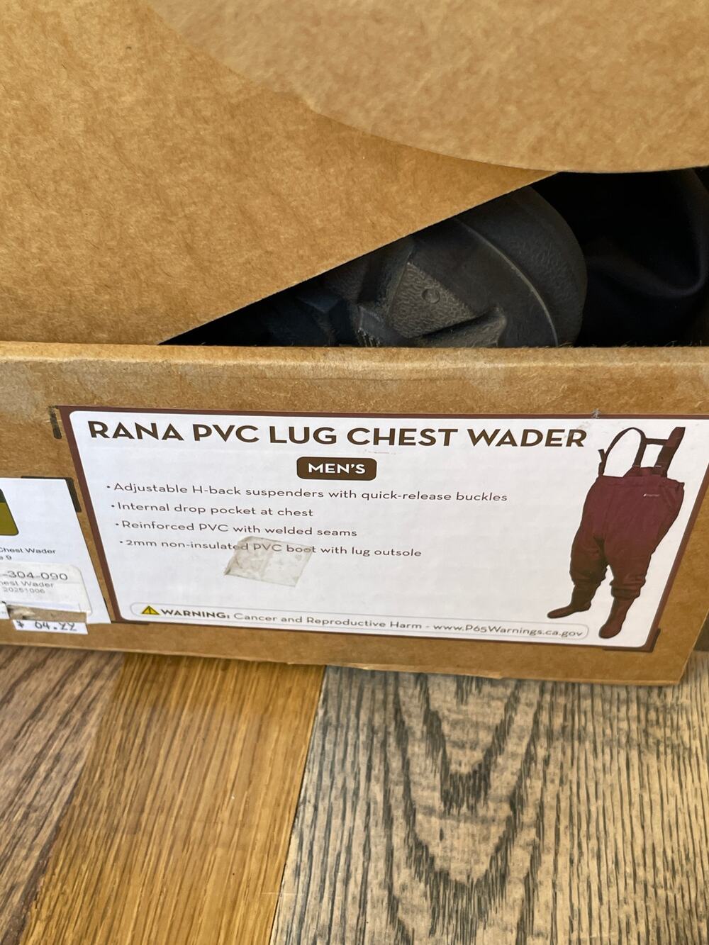 Frogg Toggs Rana PVC Lug Chest Waders Brown Size 9 Fishing Hunting